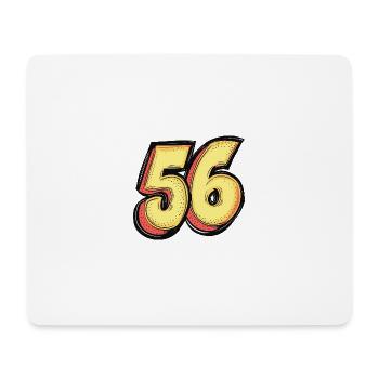 56 Number Symbol - Mouse Pad (horizontal) - white - Front