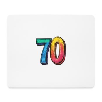 70 Number Symbol - Mouse Pad (horizontal) - white - Front