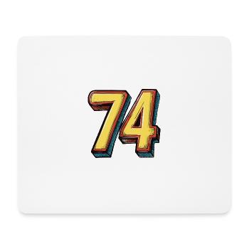 74 Symbole numérique - Tapis de souris (format paysage) - blanc - Devant