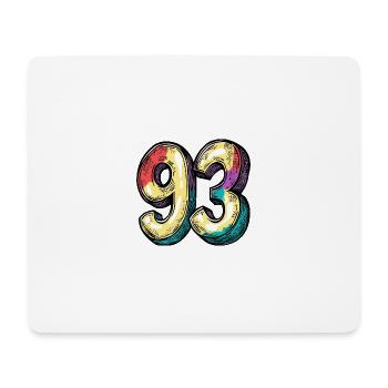 93 Number Symbol - Mouse Pad (horizontal) - white - Front