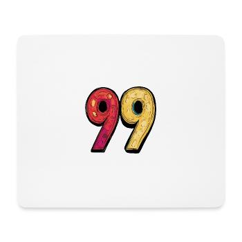 99 Number Symbol - Mouse Pad (horizontal) - white - Front