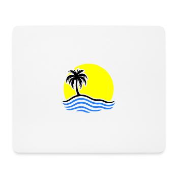 Palmier de l’île d’été - Tapis de souris (format paysage) - blanc - Devant