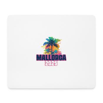 Mallorca 2025 Urlaub Palmen - Mousepad (Querformat) - Weiß - Vorne