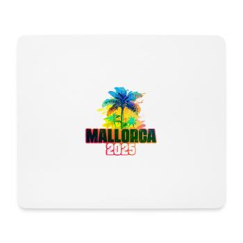 Mallorca 2025 Bunt Palmen - Mousepad (Querformat) - Weiß - Vorne