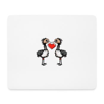Strauß Paar Valentinstag - Mousepad (Querformat) - Weiß - Vorne