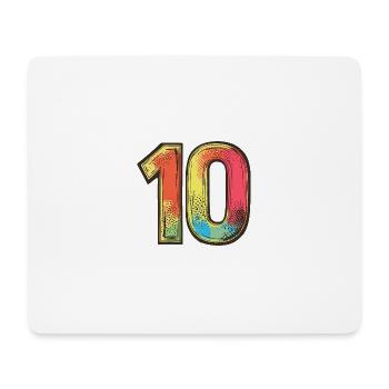 10 Zahl symbol - Mousepad (Querformat) - Weiß - Vorne