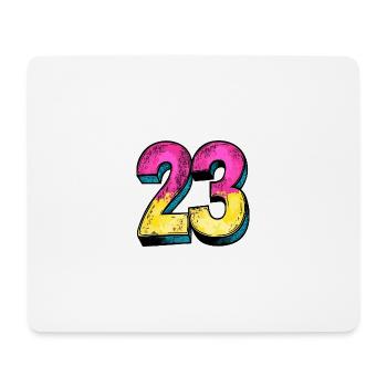 23 Symbole numérique - Tapis de souris (format paysage) - blanc - Devant
