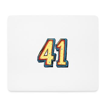 41 Number symbol - Mouse Pad (horizontal) - white - Front