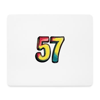 57 Symbole numérique - Tapis de souris (format paysage) - blanc - Devant