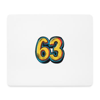 63 Symbole numérique - Tapis de souris (format paysage) - blanc - Devant