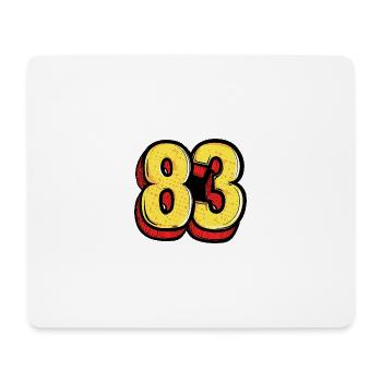83 Number Symbol - Mouse Pad (horizontal) - white - Front