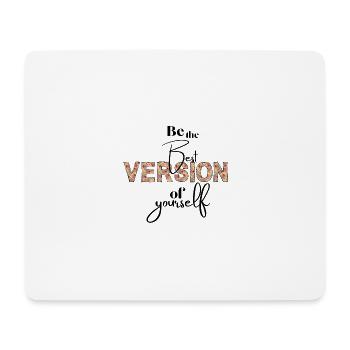 Version Florale Typo - Mousepad (Querformat) - Weiß - Vorne