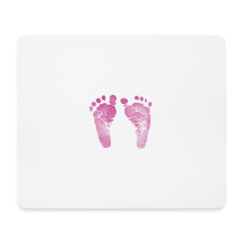 Baby feet girl - Mouse Pad (horizontal) - white - Front