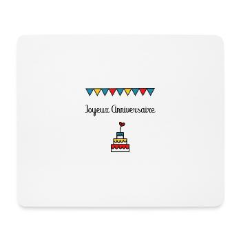 JOYEUX ANNIVERSAIRE. ANNIVERSAIRE. HAPPY BIRTHDAY - Mousepad (Querformat) - Weiß - Vorne