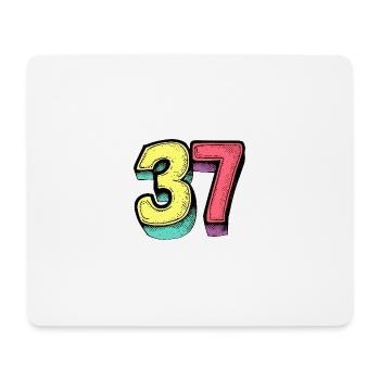 37 Symbole numérique - Tapis de souris (format paysage) - blanc - Devant