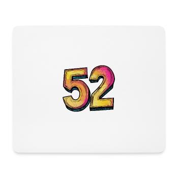 52 Symbole numérique - Tapis de souris (format paysage) - blanc - Devant