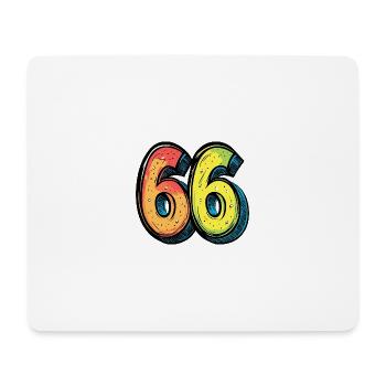 66 Symbole numérique - Tapis de souris (format paysage) - blanc - Devant