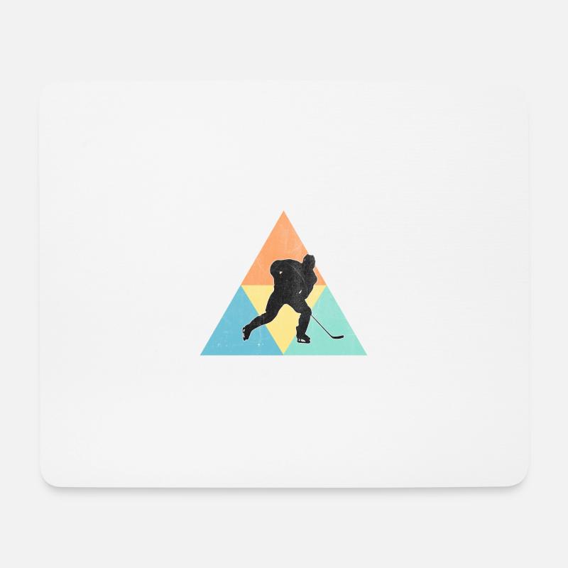Eishockey - Mousepad (Querformat) - Weiß