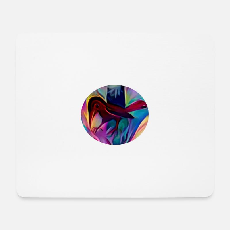 Rabe - Mousepad (Querformat) - Weiß