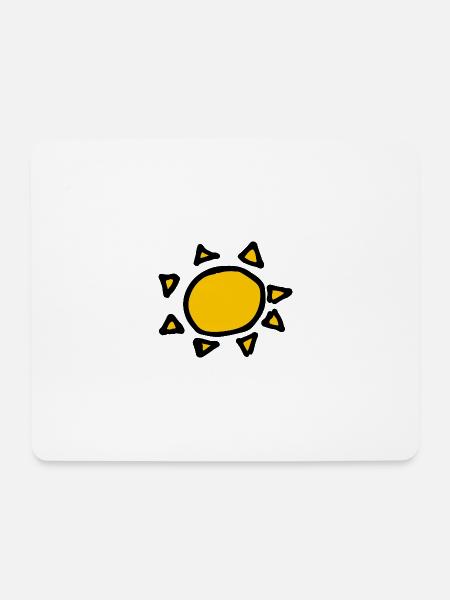 Sonne - Mousepad (Querformat) - Weiß
