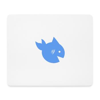 Mignon Shark Illustration Design minimalisme - Tapis de souris (format paysage) - blanc - Devant