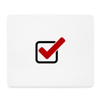 Check Yes Tick Icon - Mouse Pad (horizontal) - white - Front