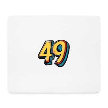 49 Zahl symbol - Mousepad (Querformat) - Weiß - Vorne