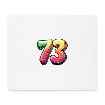 73 Number Symbol - Mouse Pad (horizontal) - white - Front