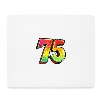 75 Number Symbol - Mouse Pad (horizontal) - white - Front