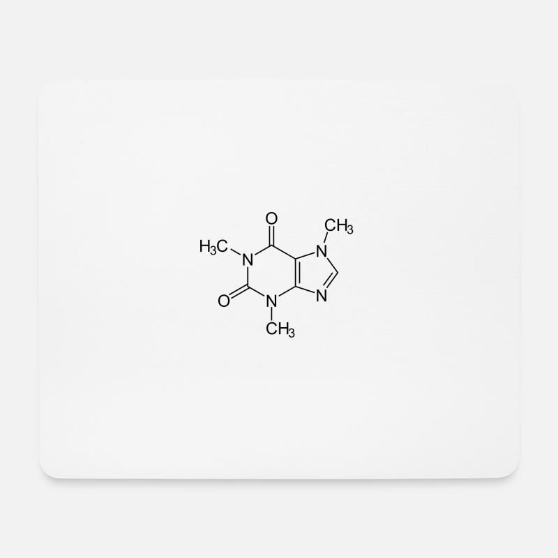 Koffein Kaffe - Mousepad (Querformat) - Weiß