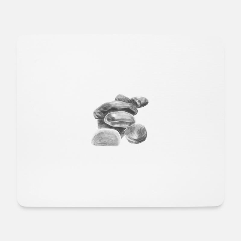 Steine - Mousepad (Querformat) - Weiß