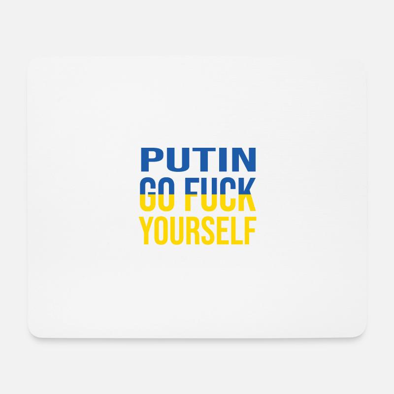 fuck putin - Musemåtte (tværformat) - hvid