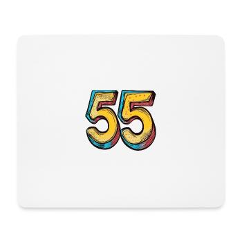 55 Symbole numérique - Tapis de souris (format paysage) - blanc - Devant