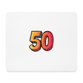 50 Number symbol - Mouse Pad (horizontal) - white - Front