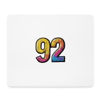 92 Number Symbol - Mouse Pad (horizontal) - white - Front