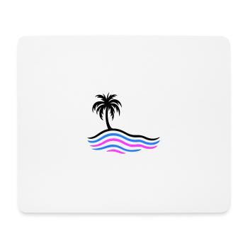 Island Palm Sea - Mouse Pad (horizontal) - white - Front
