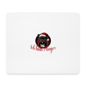 Französische Bulldogge Weihnachten immer Hunger - Mousepad (Querformat) - Weiß - Vorne