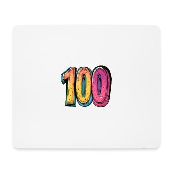 Symbole du chiffre 100 - Tapis de souris (format paysage) - blanc - Devant