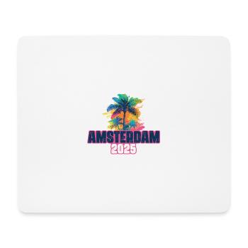 Amsterdam 2025 Holiday Palm Trees - Mouse Pad (horizontal) - white - Front