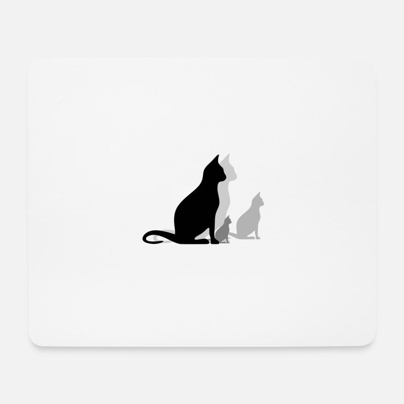 Familie Katzen - Mousepad (Querformat) - Weiß