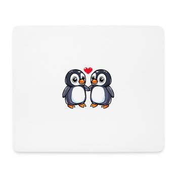 Penguin Couple Valentine's Day - Mouse Pad (horizontal) - white - Front