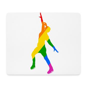 Farbenspiel im Eislauf - Mousepad (Querformat) - Weiß - Vorne