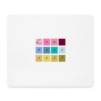 Love Yourself Schriftzug Pastell - Mousepad (Querformat) - Weiß - Vorne