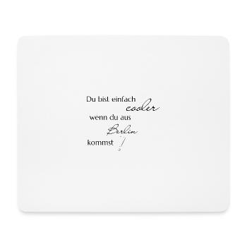cooler berlin - Mousepad (Querformat) - Weiß - Vorne