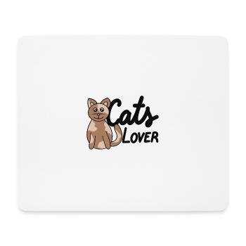 cats lover - Mouse Pad (horizontal) - white - Front