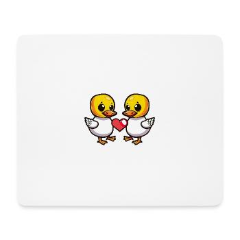 Duck Couple Valentine's Day - Mouse Pad (horizontal) - white - Front