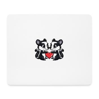 Skunk Couple Valentine's Day - Mouse Pad (horizontal) - white - Front