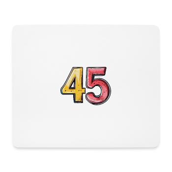 45 Zahl symbol - Mousepad (Querformat) - Weiß - Vorne