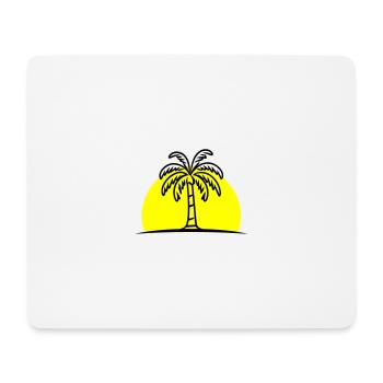 Island Palm Tree Summer Sun - Mouse Pad (horizontal) - white - Front