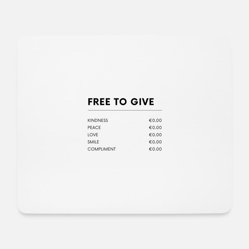 Free to give - Mousepad (Querformat) - Weiß